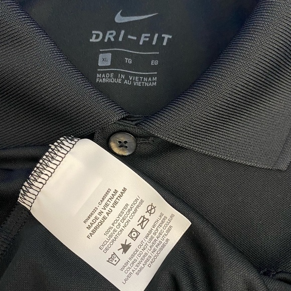 Nike Polo Shirt Mens XL Black Collared Dri-Fit Button Haymakers for hope - Picture 6 of 9